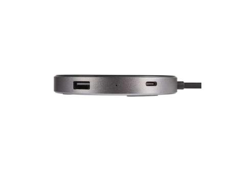 Docking USB Tipo-C con Carga Inalámbrica Xtorm XC006/ 3xUSB/ 1xUSB Tipo-C PD/ 1xHDMI/ Negro y Gris