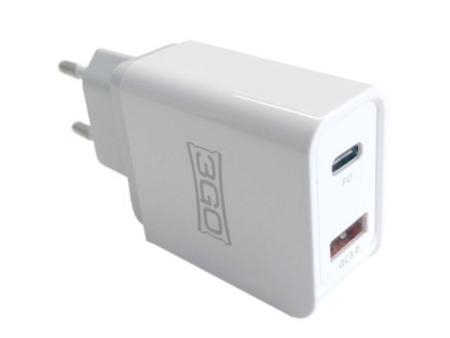 Cargador de Pared 3GO ALMUSBCQC3/ 1xUSB/ 1xUSB Tipo-C/ 18W