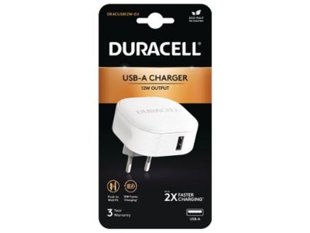 Cargador de Pared Duracell DRACUSB12W-EU/ 1xUSB/ 2.4A