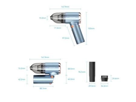 Aspirador de Mano con batería Vention KRAL0/ Autonomía 20 Min