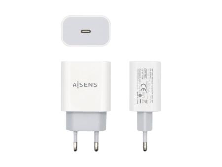 Cargador de Pared Aisens A110-0537/ 1xUSB Tipo-C/ 20W