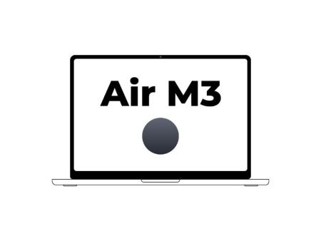 Apple Macbook Air 13,6'/ M3 8-Core CPU/ 8Gb/ 256Gb SSD/ 8-Core GPU/ Medianoche