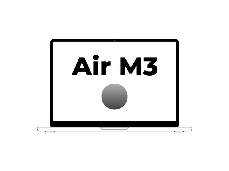 Apple Macbook Air 15' / M3 8-Core CPU/ 8Gb/ 512Gb SSD/ 10-Core GPU/ Gris Espacial