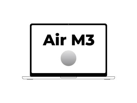 Apple Macbook Air 15' / M3 8-Core CPU/ 8Gb/ 256Gb SSD/ 10-Core GPU/ Plata