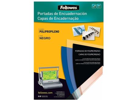 Portadas de Polipropileno Fellowes 54772/ A4/ 500 Micras/ 100 unidades/ Negras