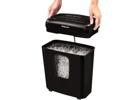 Destructora Fellowes 6M/ Minicorte de 4 x 12mm/ Negra