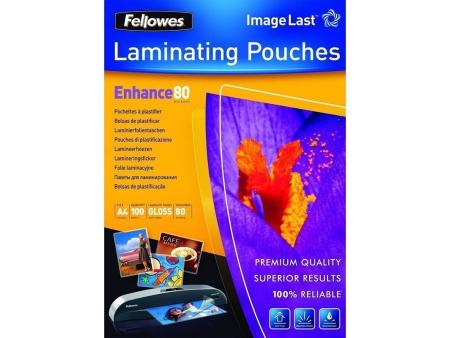 Fundas para Plastificar Fellowes 5306114/ A4/ 80 Micras/ 100 unidades