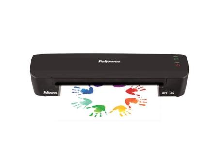 Plastificadora Fellowes Arc A4/ hasta A4 y 80 Micras/ Negra