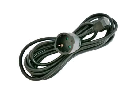 Cable Alargador de Corriente 3GO AL5M/ Schuko Hembra - Schuko Macho/ 5m/ Negro