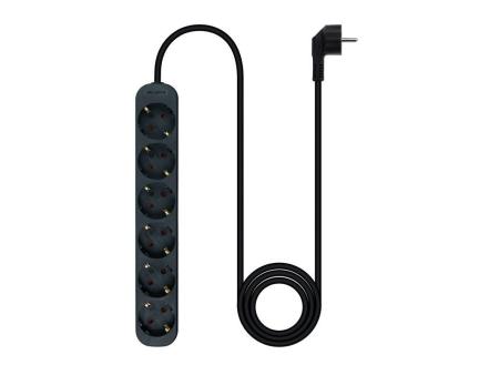 Regleta Nanocable 10.37.0006-NS-BK/ 6 Tomas de Corriente/ Cable 1.4m/ Negra