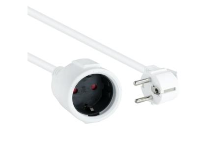 Cable Alargador de Corriente Nanocable 10.22.0602-W/ Schuko Hembra - Schuko Macho/ 2m/ Blanco