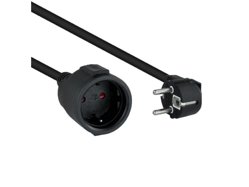 Cable Alargador de Corriente Nanocable 10.22.0603-BK/ Schuko Hembra - Schuko Macho/ 3m/ Negro