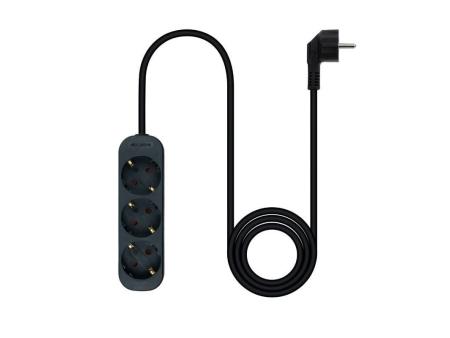 Regleta Nanocable 10.38.0003-NS-BK/ 3 Tomas de Corriente/ Cable 1.4m/ Negra