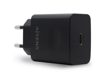 Cargador de Pared Aisens ASCH-1PD20-BK/ 1xUSB Tipo-C/ 20W