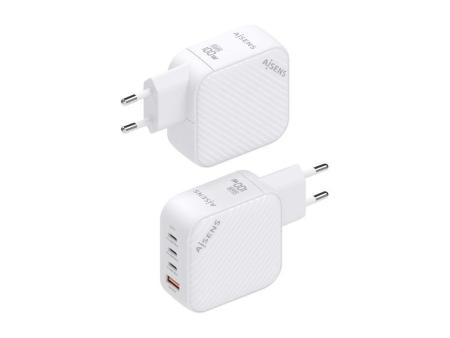 Cargador Gan de Pared Aisens ASCH-100W4P028-W/ 3xUSB Tipo-C/ 1x USB/ 100W