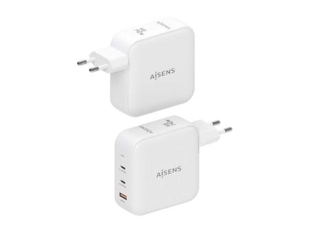 Cargador Gan de Pared Aisens ASCH-140W3P030-W/ 2xUSB Tipo-C/ 1xUSB/ 140W