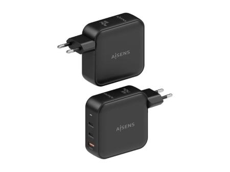 Cargador Gan de Pared Aisens ASCH-140W3P031-BK/ 2xUSB Tipo-C/ 1xUSB/ 140W