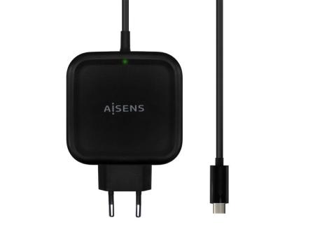 Cargador de Pared Aisens ASCH-1PD65WL-BK/ 1xUSB Tipo-C/ 65W