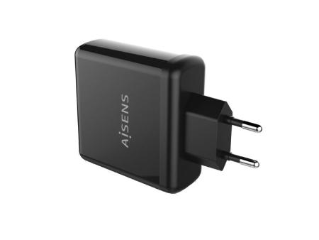 Cargador de Pared Aisens ASCH-1PD60-BK/ 1xUSB Tipo-C/ 60W