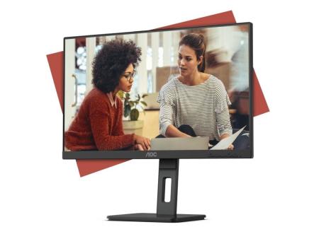 Monitor AOC 24E3QAF 23.8'/ Full HD/ Multimedia/ Regulable en altura/ Negro