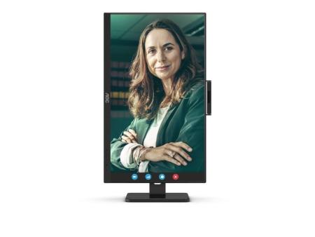 Monitor Profesional AOC 24P3CW 23.8'/ Full HD/ Webcam/ Multimedia/ Regulable en altura/ Negro