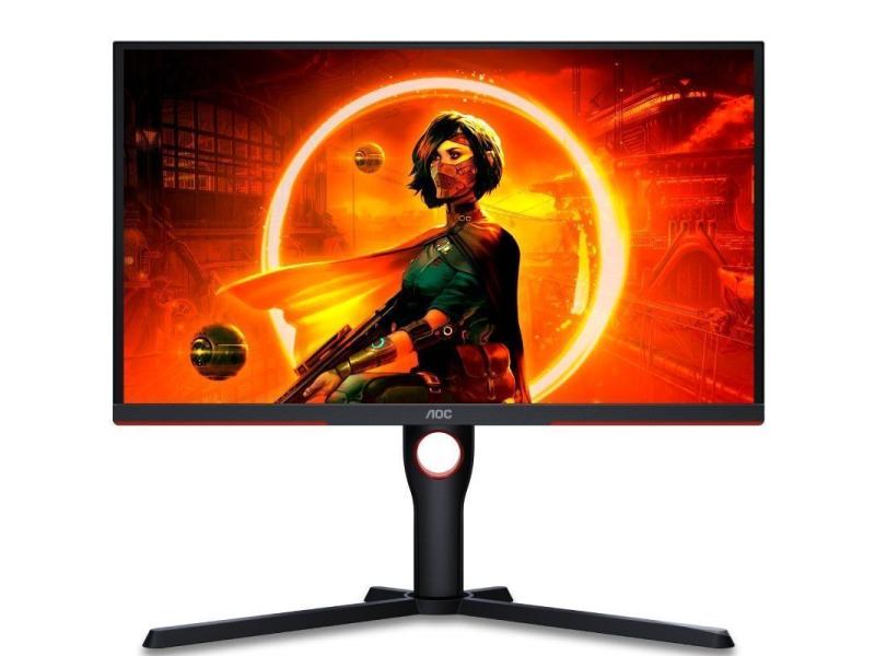 Monitor Gaming AOC 25G3ZM/BK 24.5'/ Full HD/ 0.5ms/ 240Hz/ VA/ Regulable en altura/ Negro y Rojo