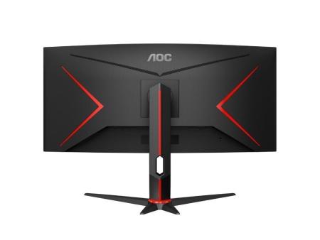 Monitor Gaming Ultrapanorámico Curvo AOC CU34G2X/BK  34'/ WQHD/ 1ms/ 144Hz/ VA/ Negro y Rojo