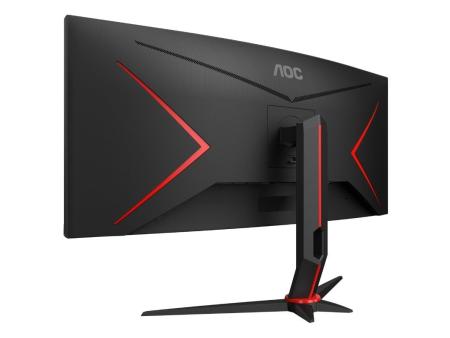 Monitor Gaming Ultrapanorámico Curvo AOC CU34G2X/BK  34'/ WQHD/ 1ms/ 144Hz/ VA/ Negro y Rojo