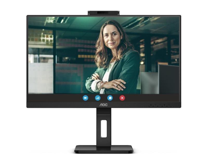 Monitor Profesional AOC Q27P3CW 27'/ QHD/ Webcam/ Multimedia/ Regulable en altura/ Negro