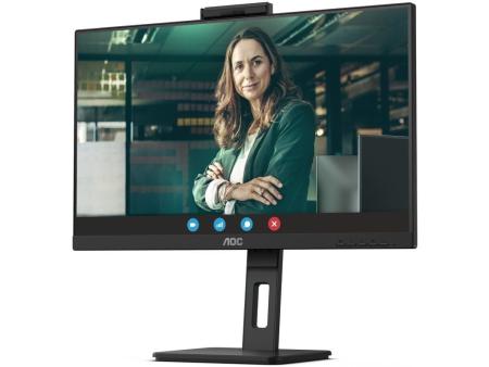 Monitor Profesional AOC Q27P3CW 27'/ QHD/ Webcam/ Multimedia/ Regulable en altura/ Negro