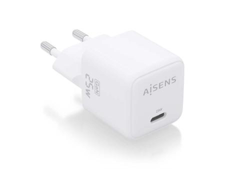 Cargador Gan de Pared Aisens ASCH-25W1P012-W/ 1xUSB Tipo-C/ 25W