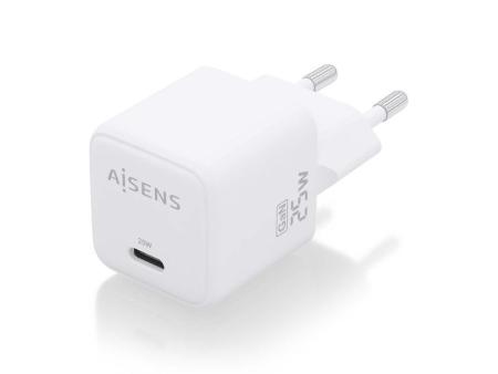 Cargador Gan de Pared Aisens ASCH-25W1P012-W/ 1xUSB Tipo-C/ 25W