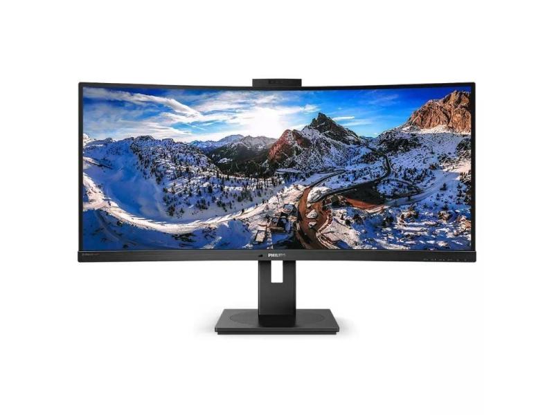 Monitor Profesional Ultrapanorámico Curvo Philips 346P1CRH 34'/ WQHD/ Webcam/ Multimedia/ Regulable en altura/ Negro