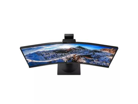 Monitor Profesional Ultrapanorámico Curvo Philips 346P1CRH 34'/ WQHD/ Webcam/ Multimedia/ Regulable en altura/ Negro