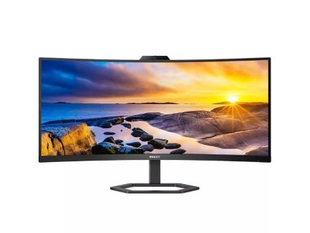 Monitor Profesional Ultrapanorámico Curvo Philips 34E1C5600HE 34'/ WQHD/ Webcam/ Multimedia/ Regulable en altura/ Negro