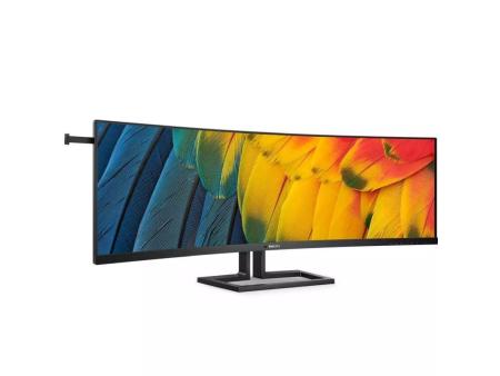 Monitor Profesional Curvo Philips 45B1U6900C 44.5'/ Dual QHD/ Multimedia/ Regulable en altura/ Negro