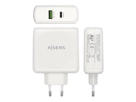 Cargador de Pared Aisens ASCH-2PD30QC-W/ 1xUSB Tipo-C/ 1x USB/ 48W