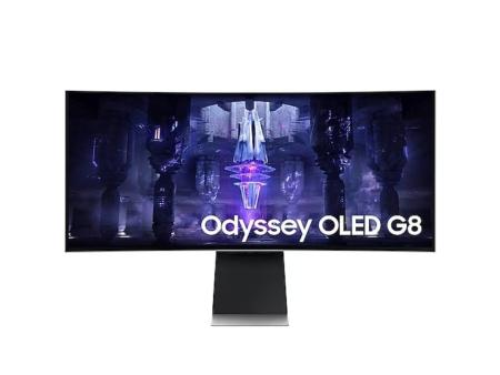 Smart Monitor Gaming Ultraparonámico Curvo Samsung OdysseyG8 S34BG850SU 34'/ UWQHD/ Smart TV/ 0.1ms/ 175Hz/ OLED/ Regulable en a