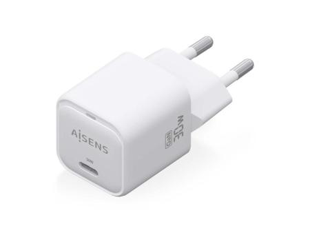 Cargador Gan de Pared Aisens ASCH-30W1P018-W/ 1xUSB Tipo-C/ 30W