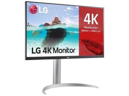 Monitor Profesional LG 27UP85NP-W 27'/ 4K/ Multimedia/ Regulable en altura/ Plata