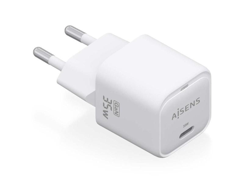 Cargador Gan de Pared Aisens ASCH-35W1P022-W/ 1xUSB Tipo-C/ 35W