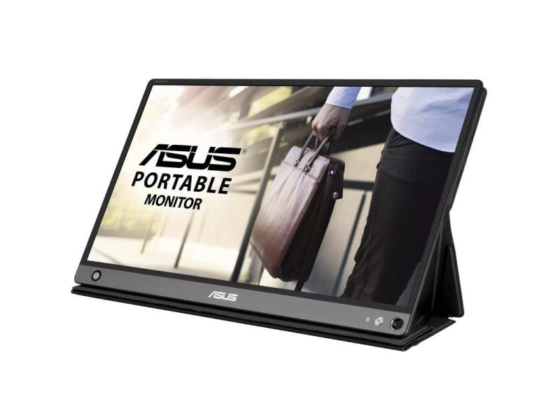 Monitor Portátil Asus ZenScreen Go MB16AHP 15.6'/ Full HD/ Multimedia/ Plata y Negro