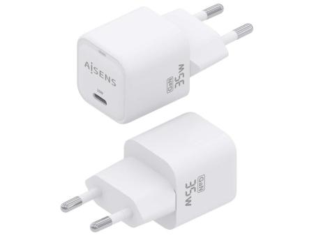 Cargador Gan de Pared Aisens ASCH-35W1P022-W/ 1xUSB Tipo-C/ 35W