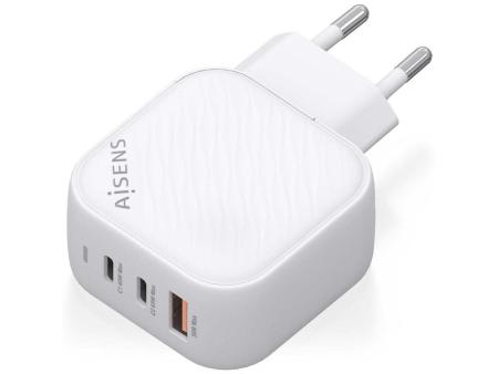 Cargador Gan de Pared Aisens ASCH-65W3P026-W/ 2xUSB Tipo-C/ 1xUSB/ 65W