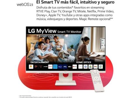 Smart Monitor LG MyView 27SR50F-W 27'/ Full HD/ Smart TV/ Multimedia/ Blanco