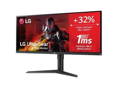 Monitor Gaming Ultrapanorámico LG 34WP65G-B 34'/ WFHD/ 1ms/ 75Hz/ IPS/ Regulable en altura/ Negro