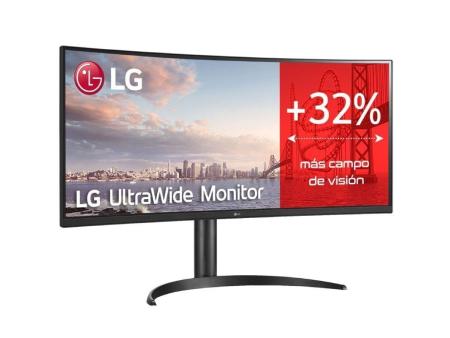 Monitor Profesional Ultrapanorámico Curvo LG 34WQ75C-B 34'/ WQHD/ Multimedia/ Regulable en altura/ Negro