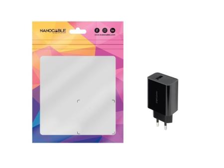 Cargador de Pared Nanocable 10.10.2004/ 1xUSB/ 2.1A/ Negro