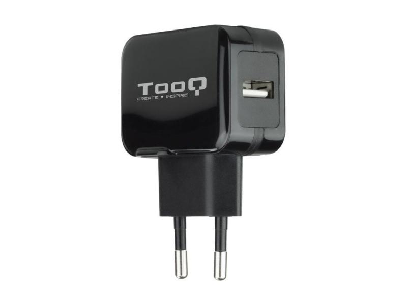 Cargador de Pared TooQ TQWC-1S01/ 1xUSB/ 12W/ Negro