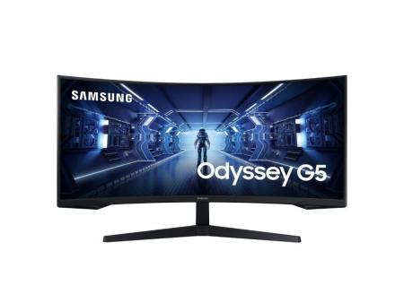 Monitor Gaming Ultrapanorámico Curvo Samsung Odyssey G5 LC34G55TWWP 34'/ UWQHD/ 1ms/ 165Hz/ VA/ Negro